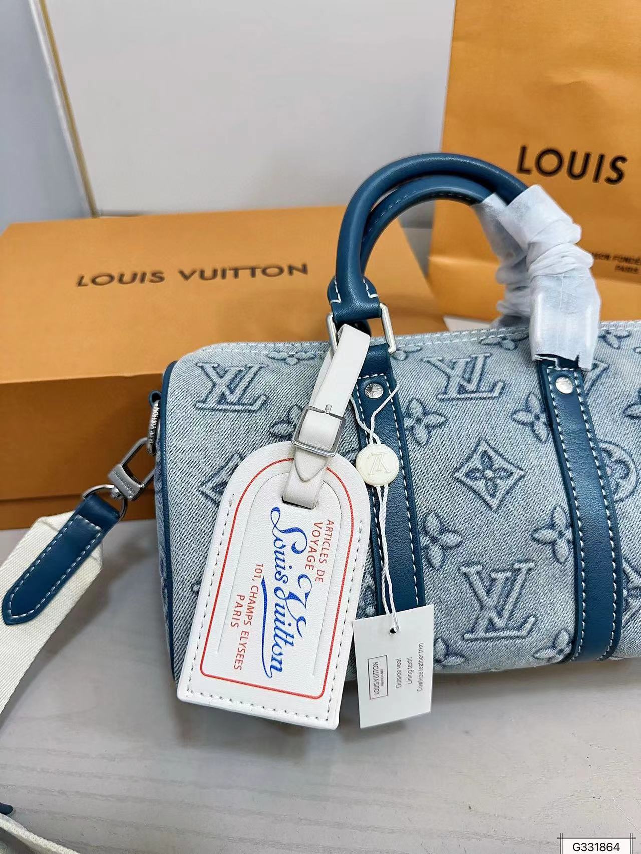 LV keepall デニムハンドバッグ【50％割引+送料無料】