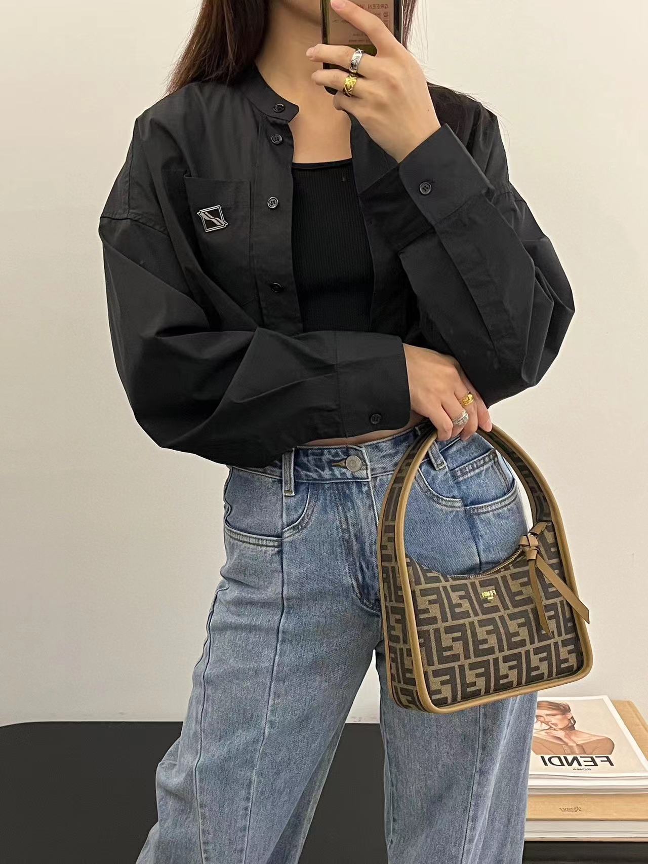 FEND1 FF 老眼ハンドバッグ【50％割引+送料無料】