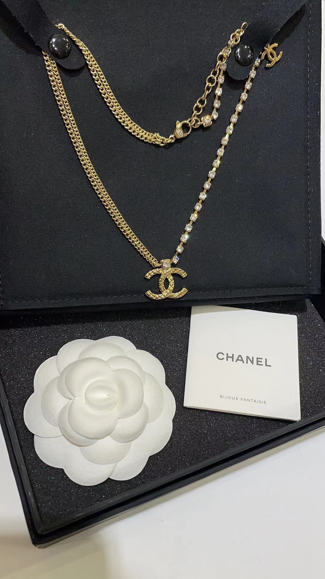 CHANE1 ダブルC ダイヤモンド ネックレス【50％割引+送料無料】