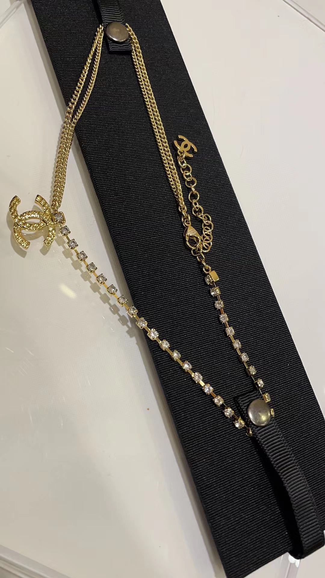 CHANE1 ダブルC ダイヤモンド ネックレス【50％割引+送料無料】