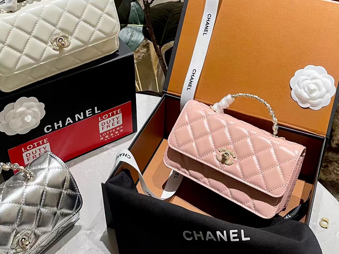 CHANE1 パールハンドルハンドチェーンバッグ【50％割引+送料無料】