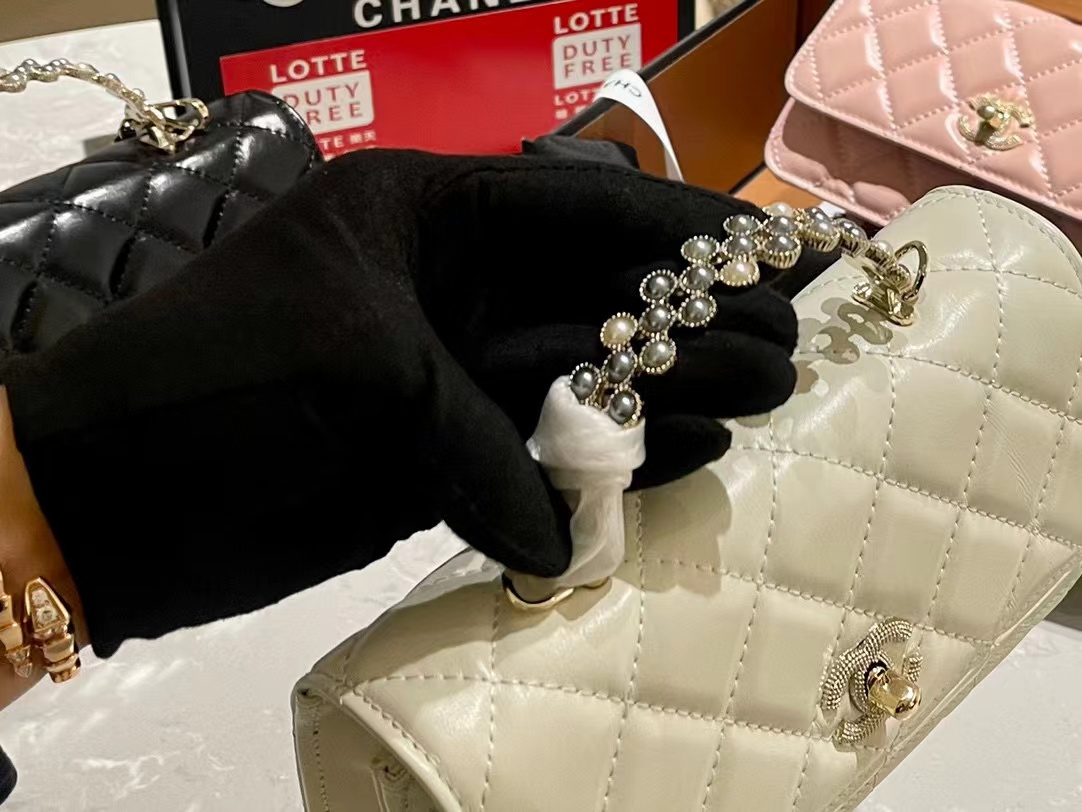 CHANE1 パールハンドルハンドチェーンバッグ【50％割引+送料無料】