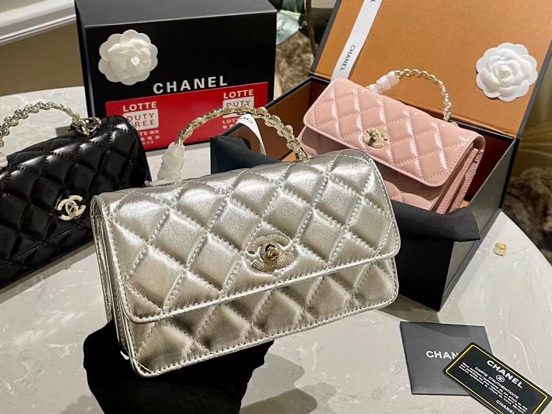 CHANE1 パールハンドルハンドチェーンバッグ【50％割引+送料無料】