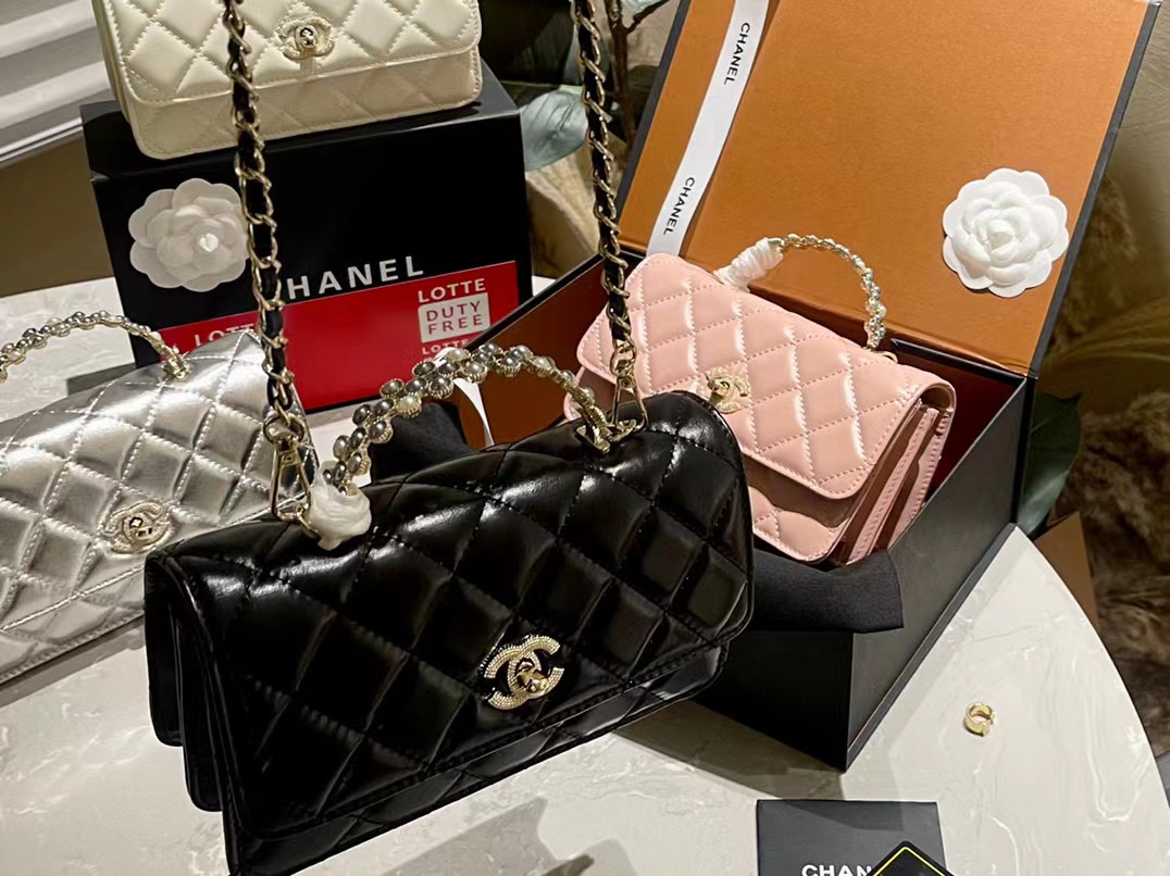 CHANE1 パールハンドルハンドチェーンバッグ【50％割引+送料無料】