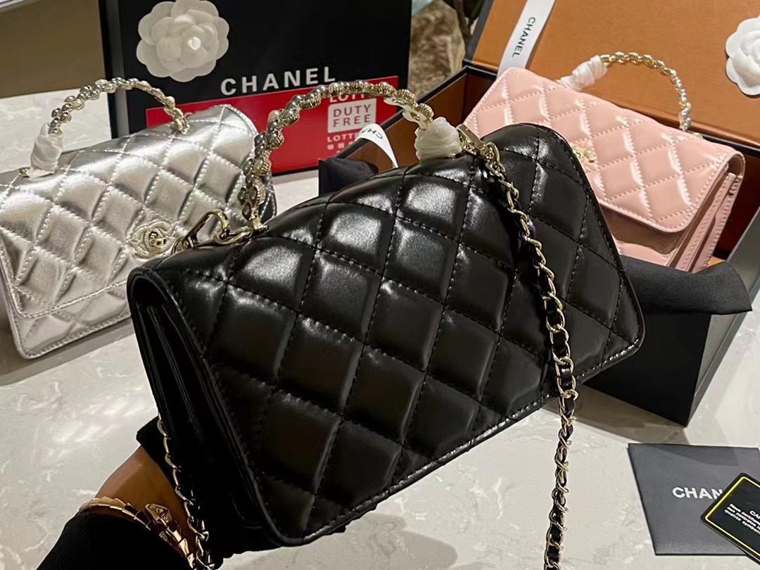 CHANE1 パールハンドルハンドチェーンバッグ【50％割引+送料無料】