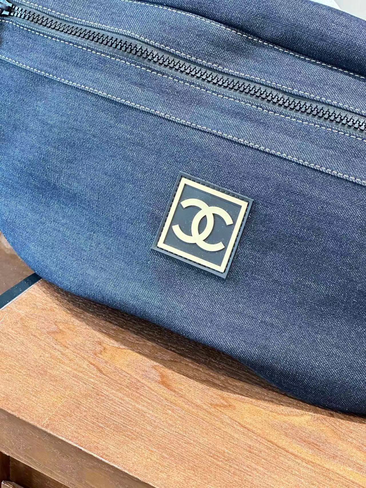 CHANE1 デニムウエストバッグ クロスボディバッグ 【50％割引+送料無料】