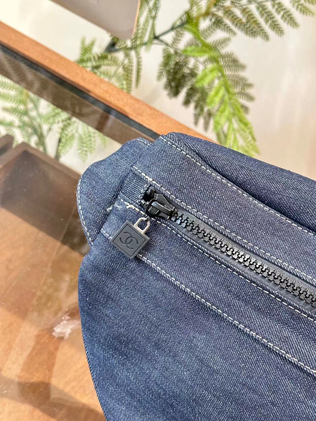 CHANE1 デニムウエストバッグ クロスボディバッグ 【50％割引+送料無料】