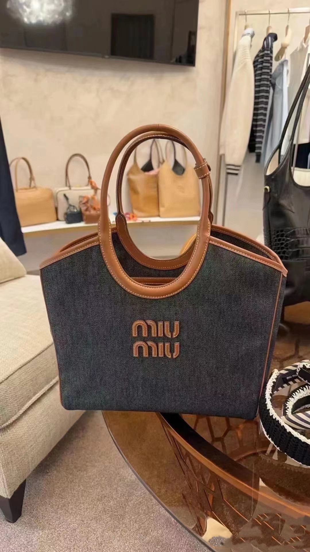 M1UM1U デニムハンドバッグ 【50％割引+送料無料】