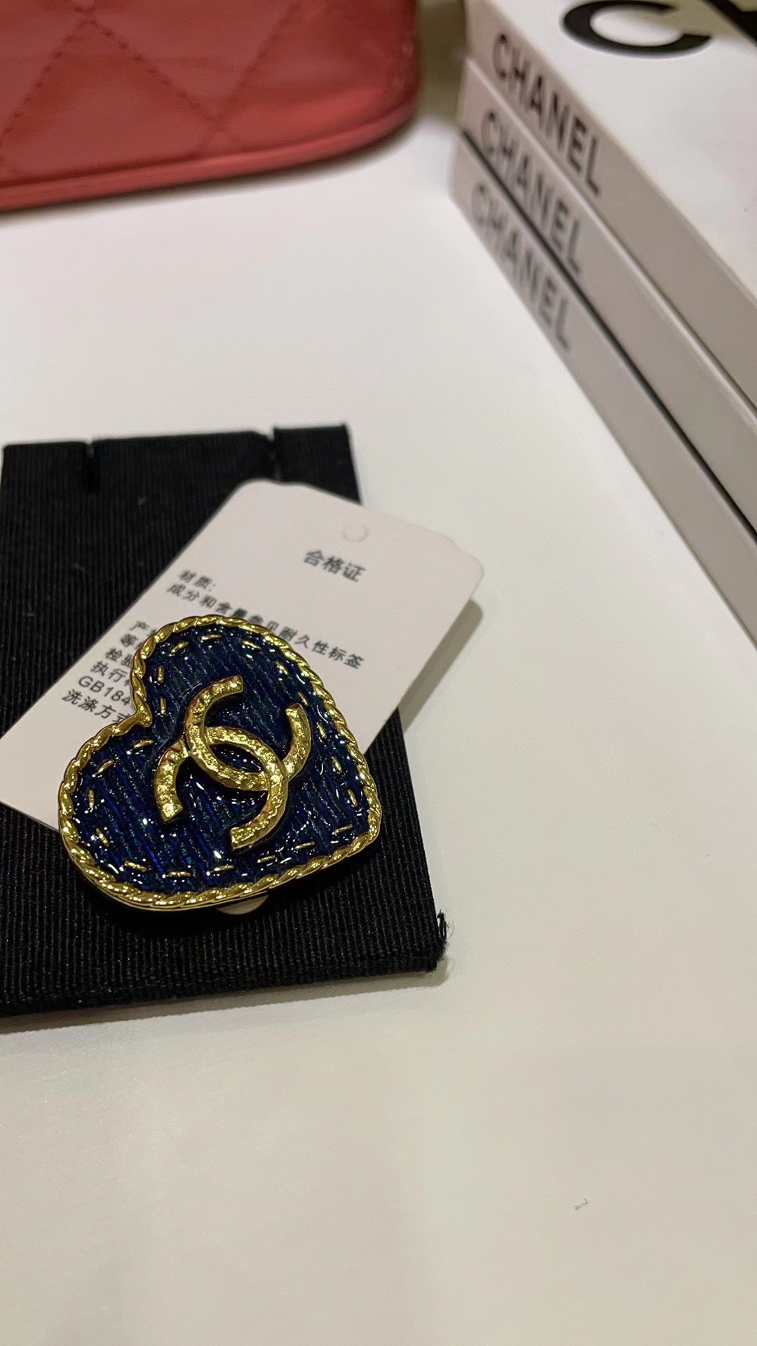 CHANE1 ブルー ダブル C ブローチ【 50％割引+送料無料】