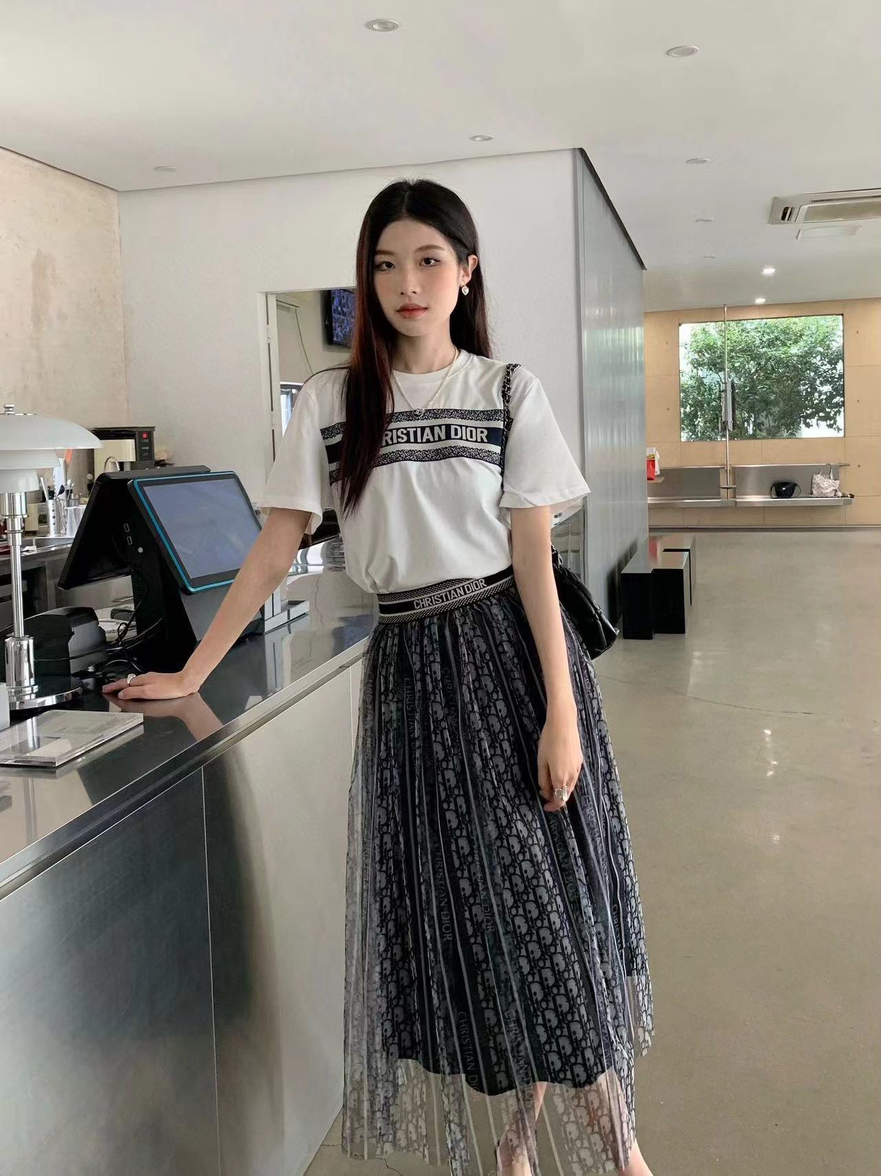 DI0R Tシャツ+ガーゼスカート 2点セット【 50％割引+送料無料】