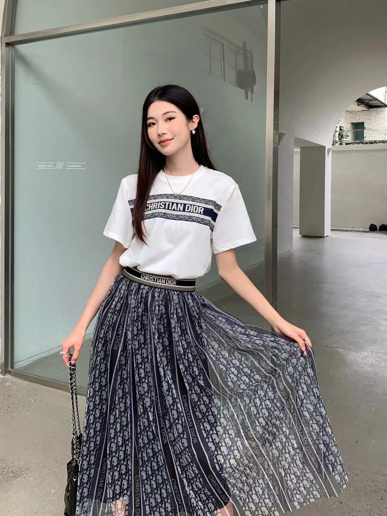 DI0R Tシャツ+ガーゼスカート 2点セット【 50％割引+送料無料】