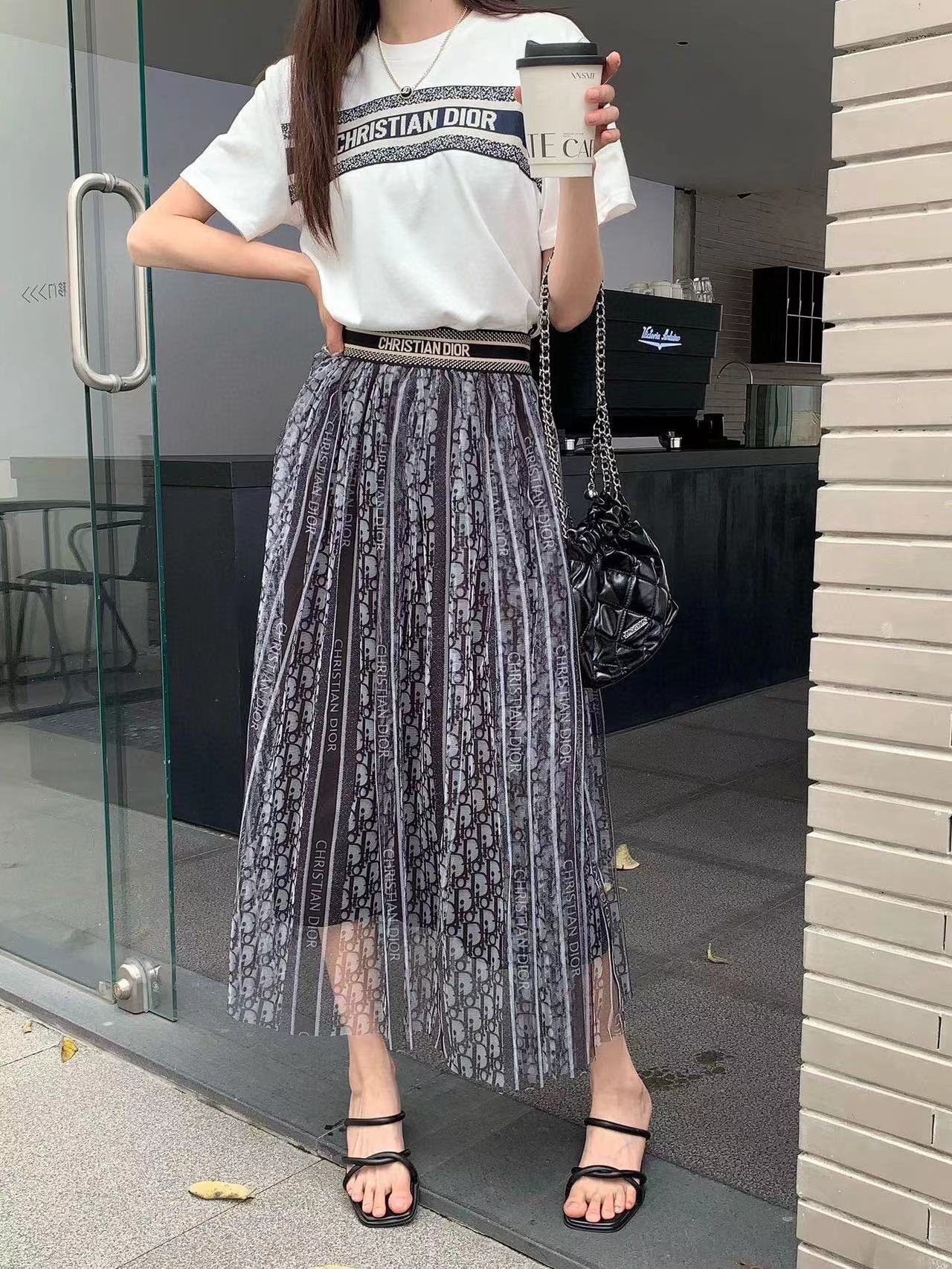 DI0R Tシャツ+ガーゼスカート 2点セット【 50％割引+送料無料】