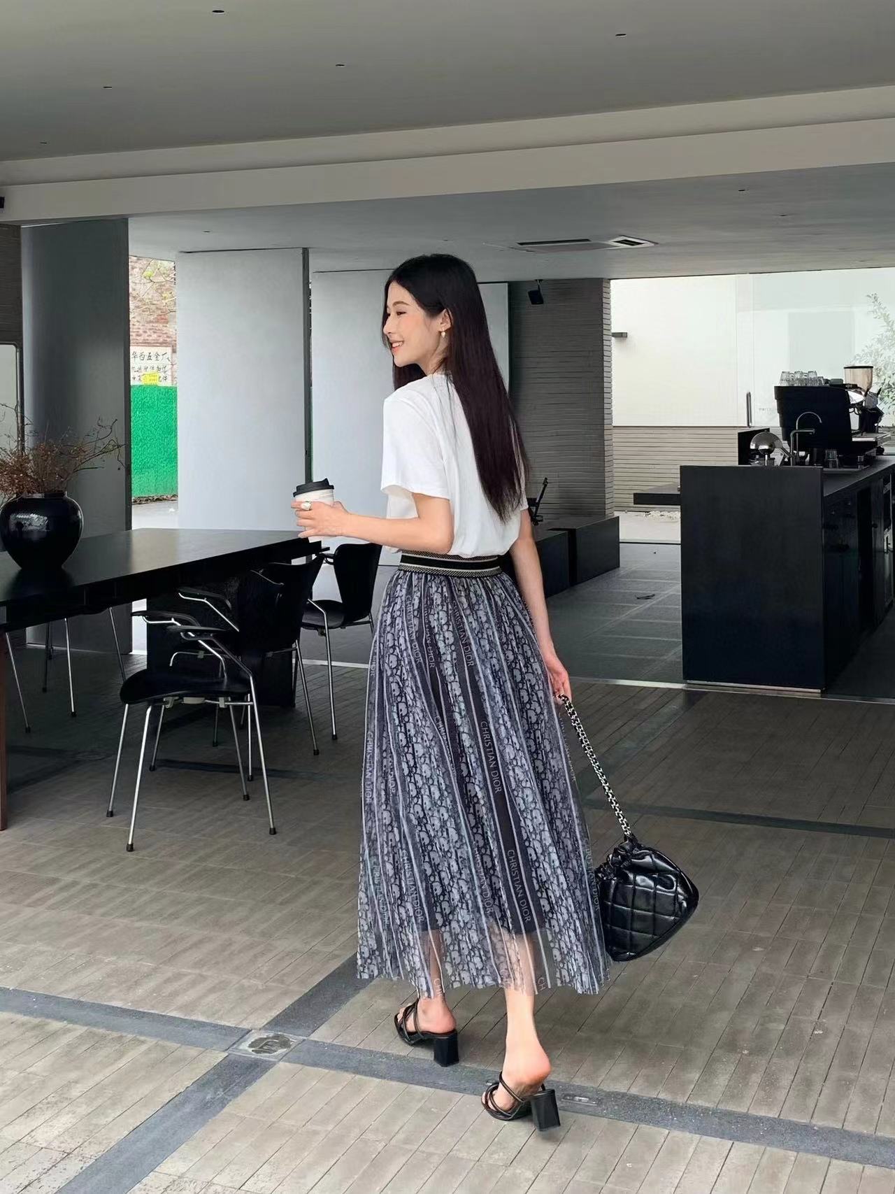 DI0R Tシャツ+ガーゼスカート 2点セット【 50％割引+送料無料】