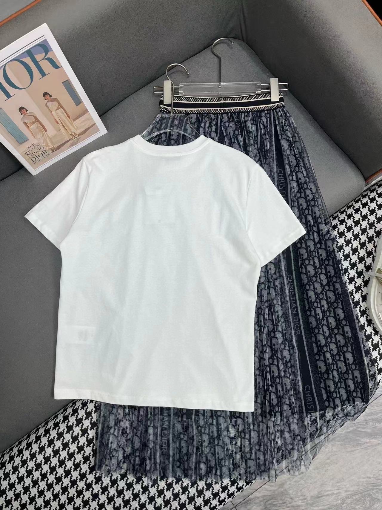 DI0R Tシャツ+ガーゼスカート 2点セット【 50％割引+送料無料】