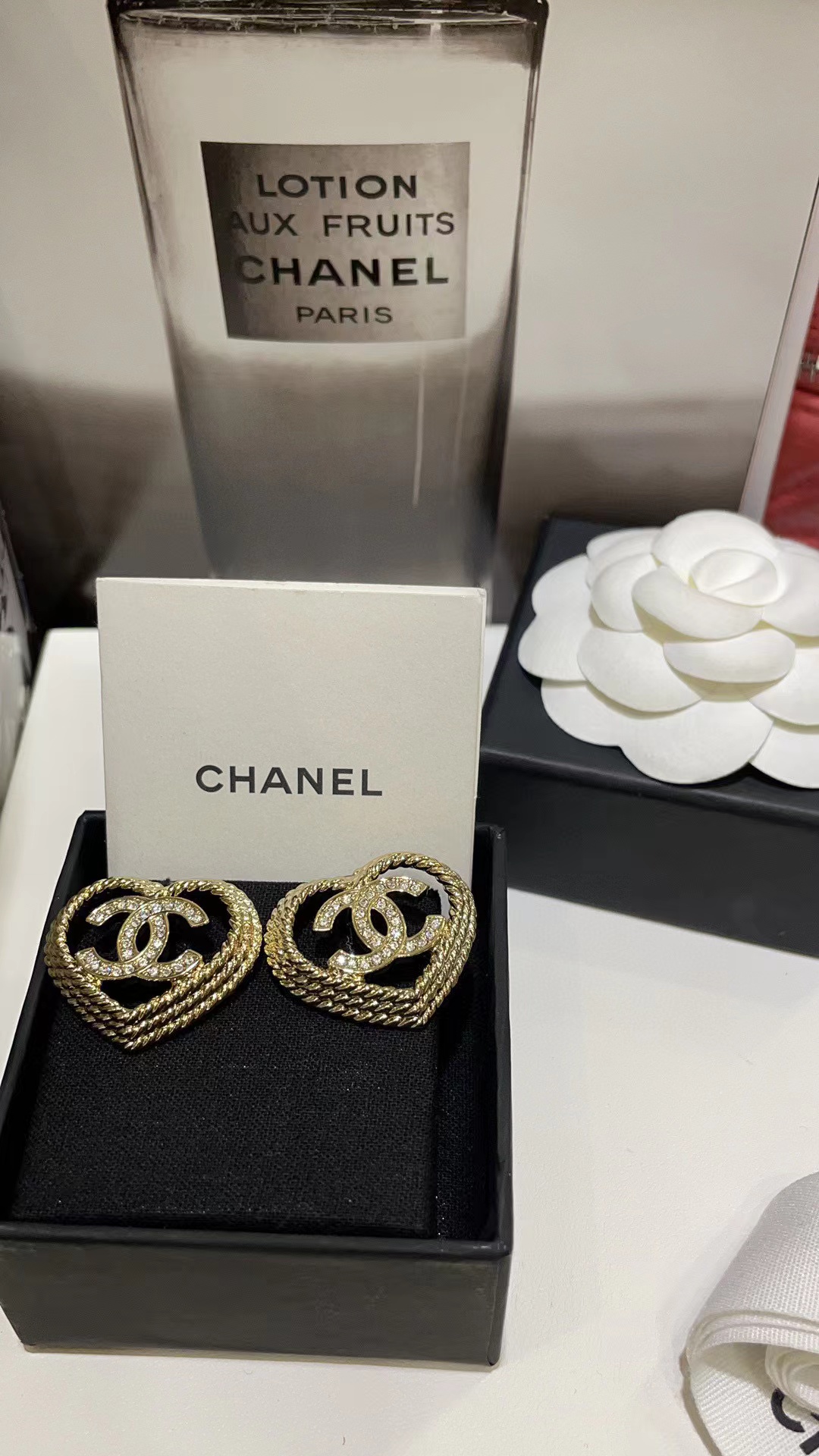 CHANE1 ハートセット ダイヤモンド イヤリング【 50％割引+送料無料】