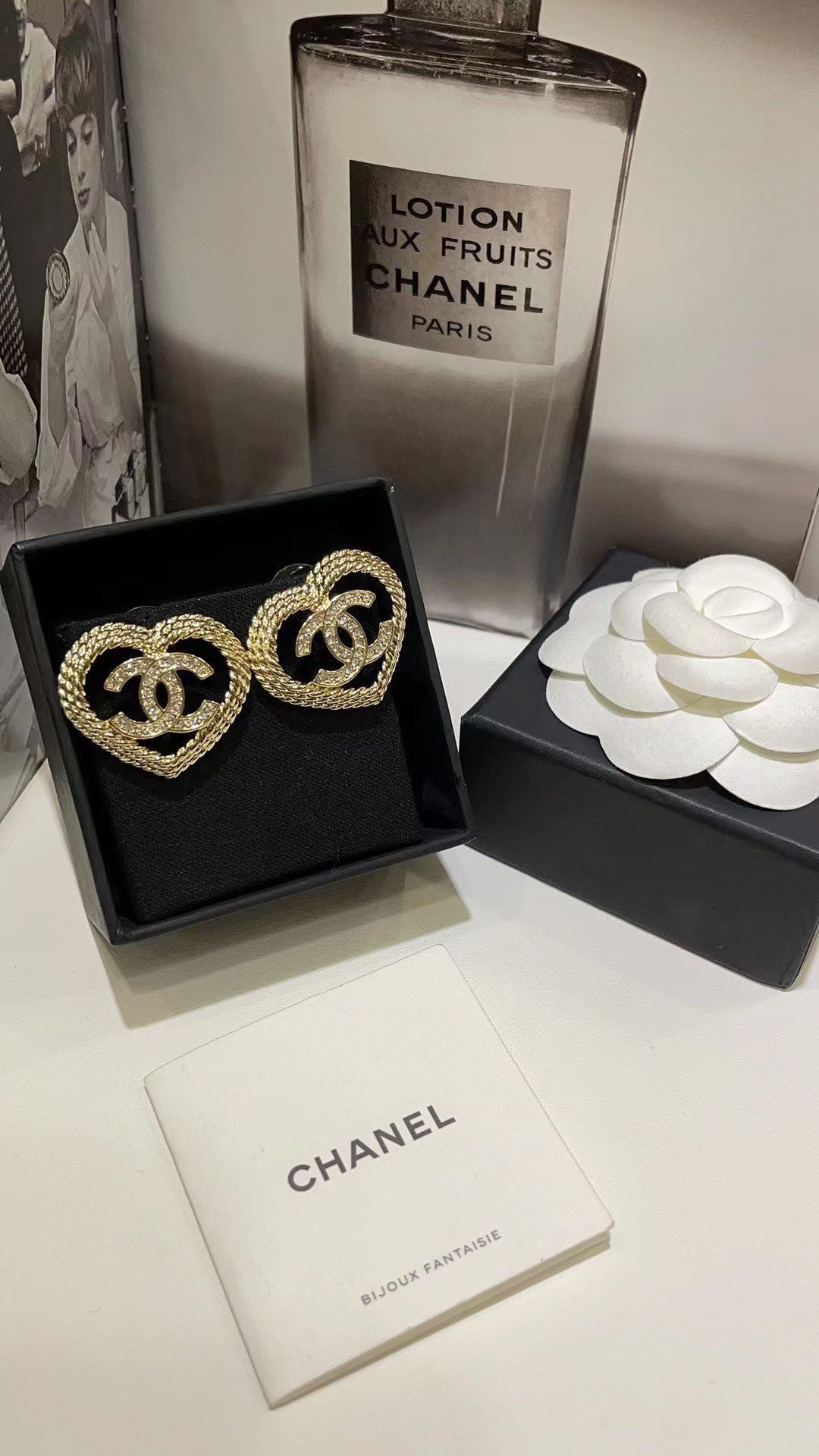 CHANE1 ハートセット ダイヤモンド イヤリング【 50％割引+送料無料】