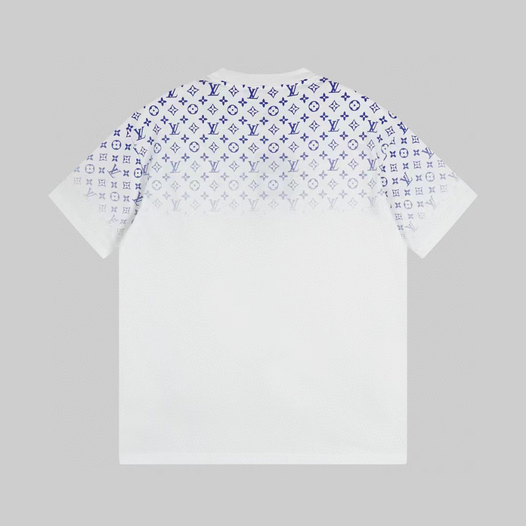 LV オールオーバープリント グラデーション メンズ Tシャツ【 50％割引+送料無料】