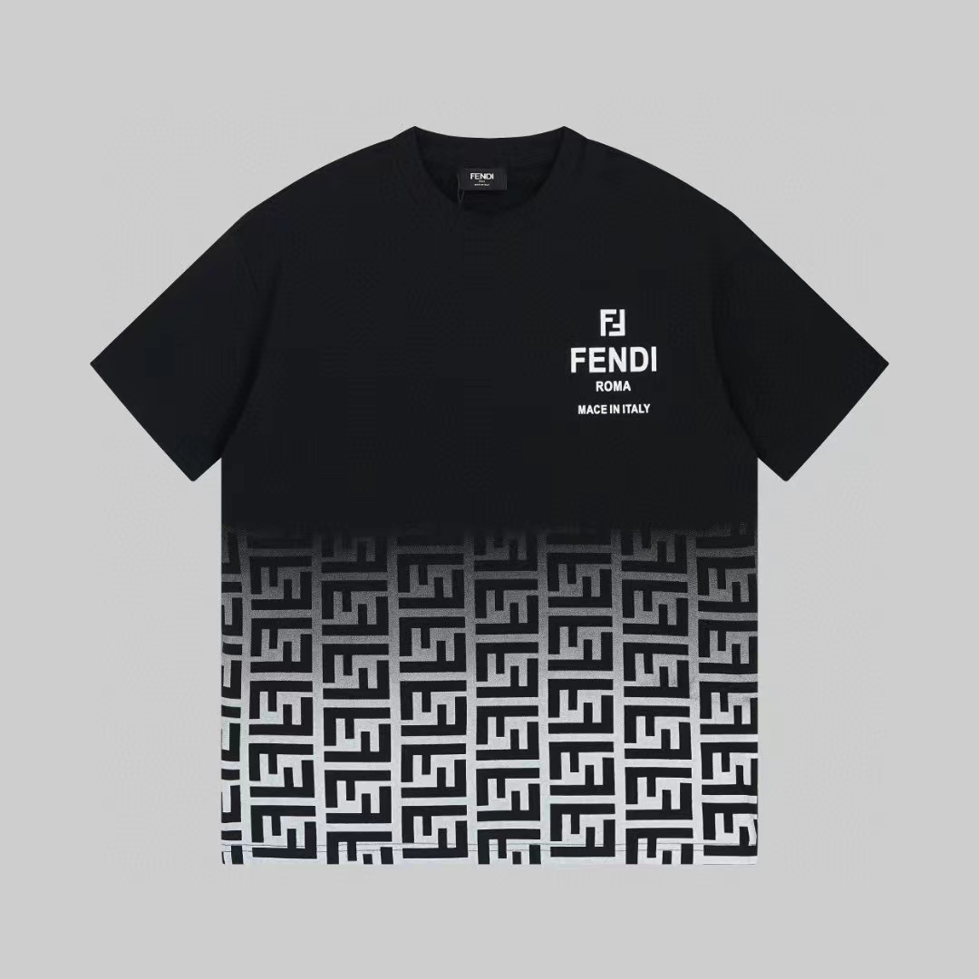 FEND1 グラデーションFF総柄メンズTシャツ【 50％割引+送料無料】