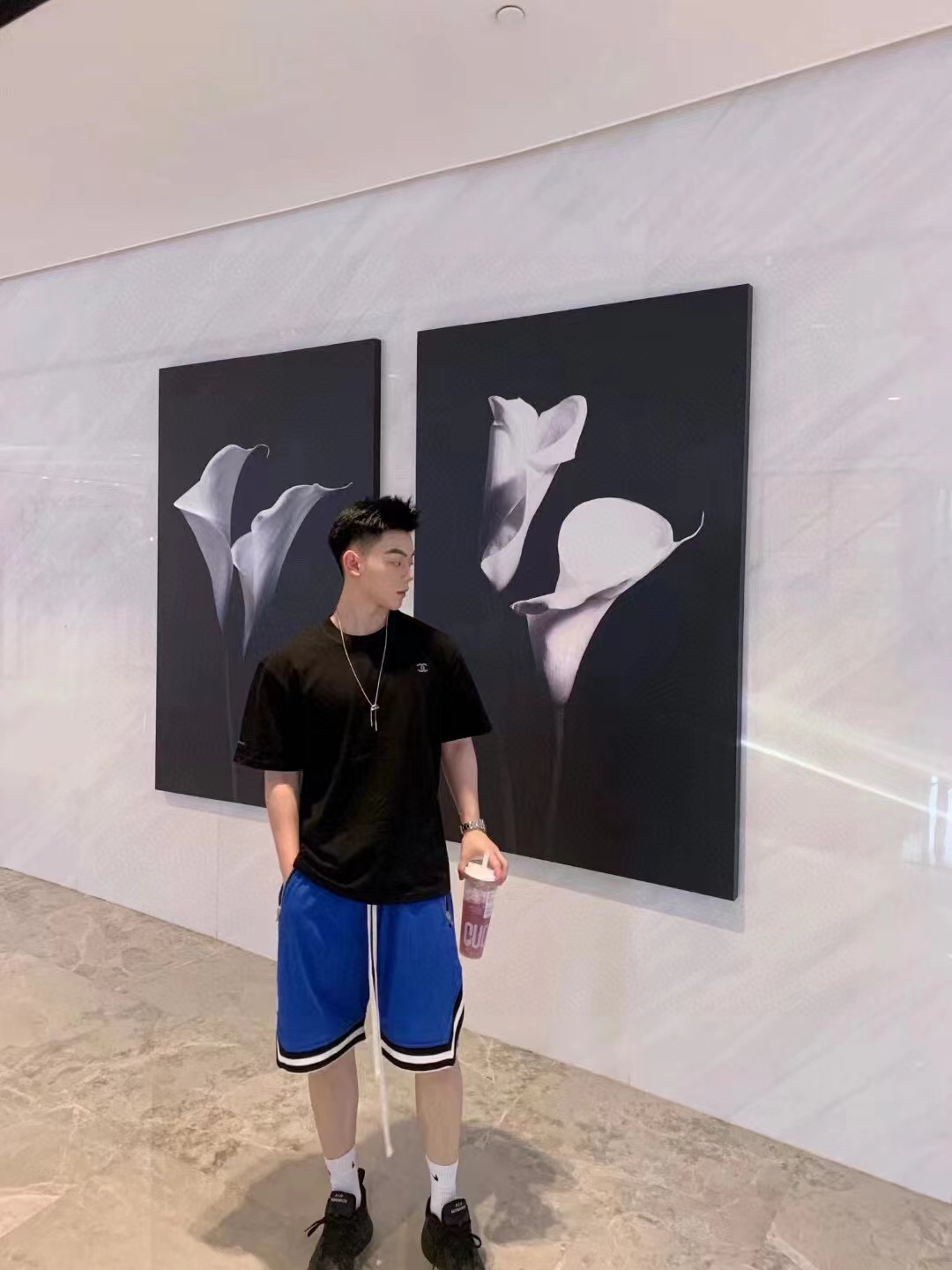 CHANE1 男女兼用 ダブルCロゴ シンプルTシャツ【 50％割引+送料無料】