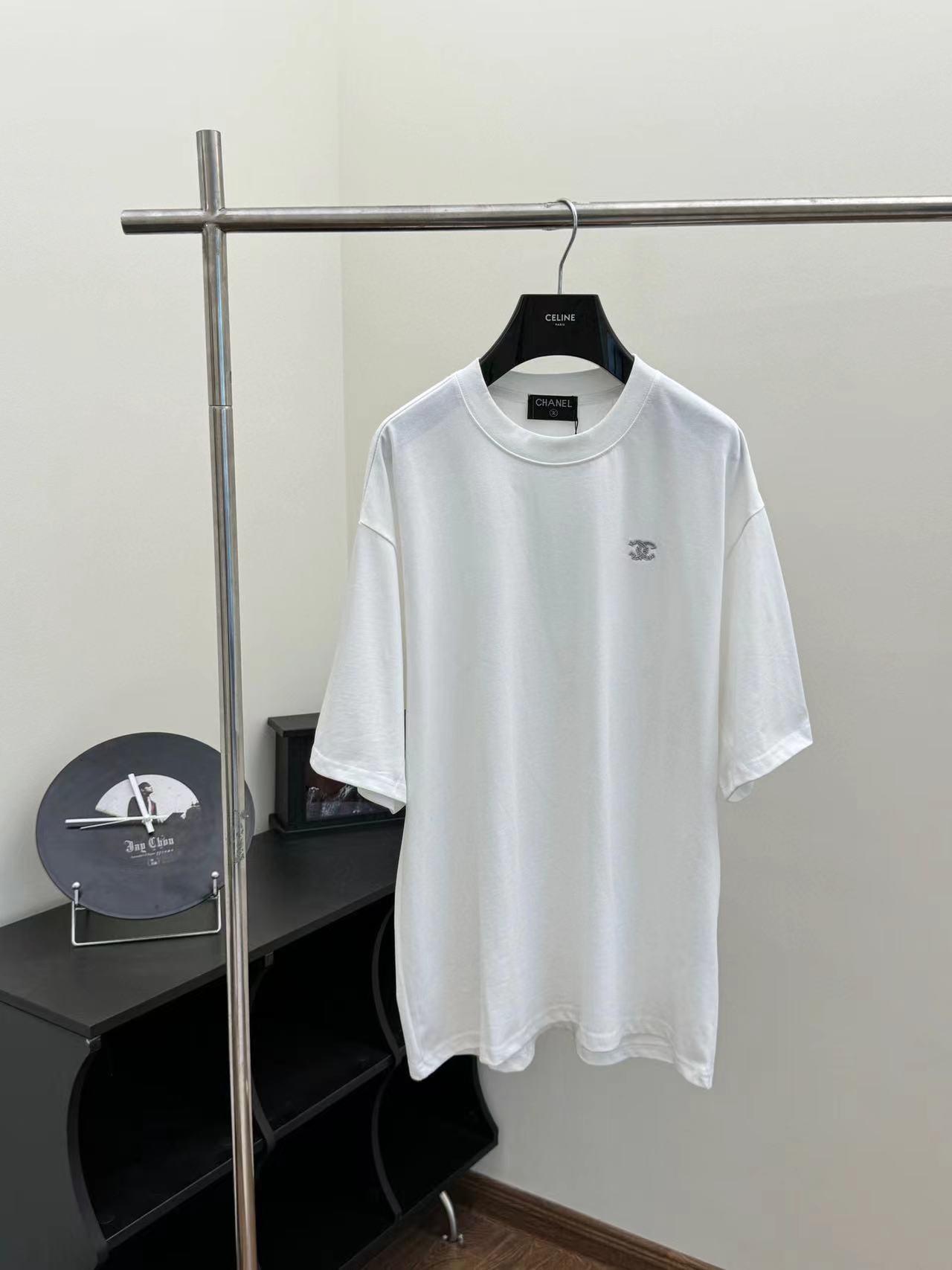 CHANE1 男女兼用 ダブルCロゴ シンプルTシャツ【 50％割引+送料無料】