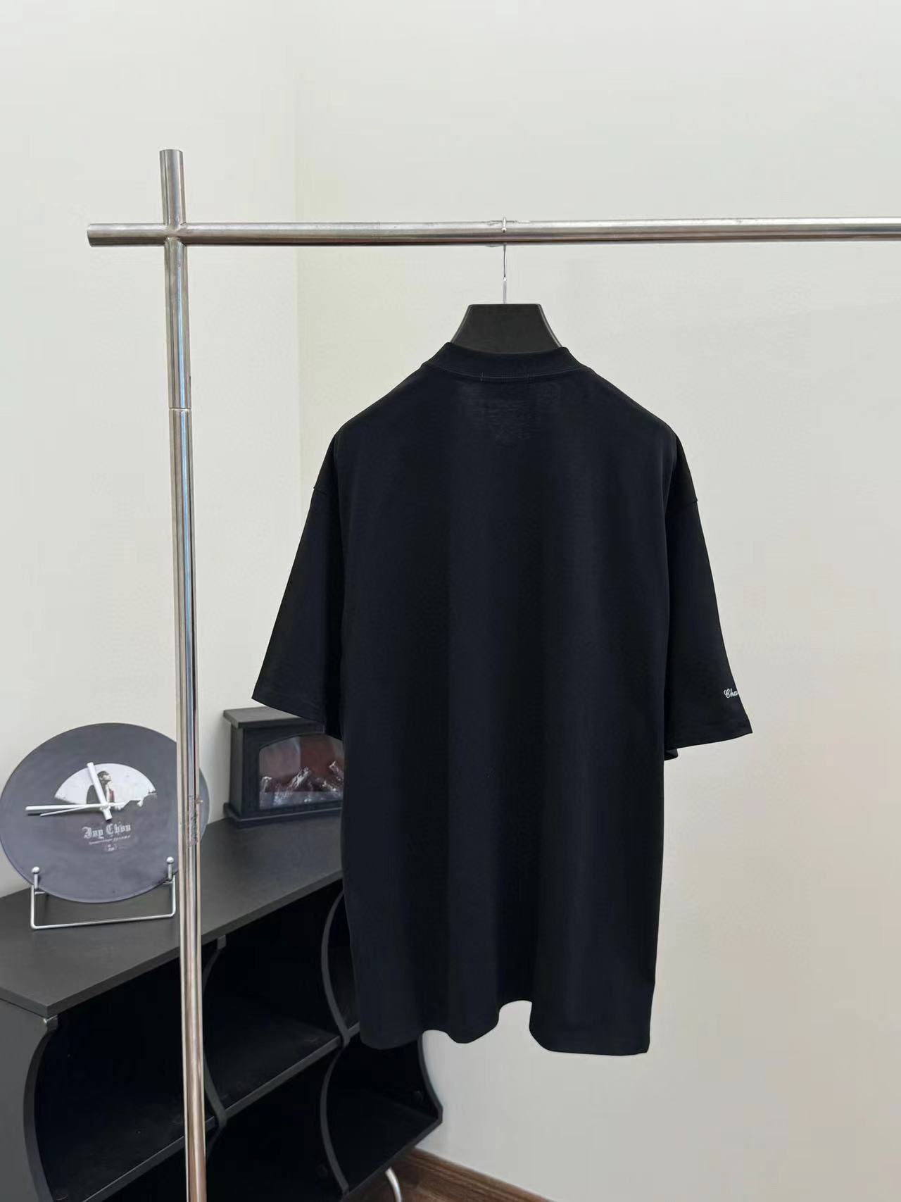 CHANE1 男女兼用 ダブルCロゴ シンプルTシャツ【 50％割引+送料無料】