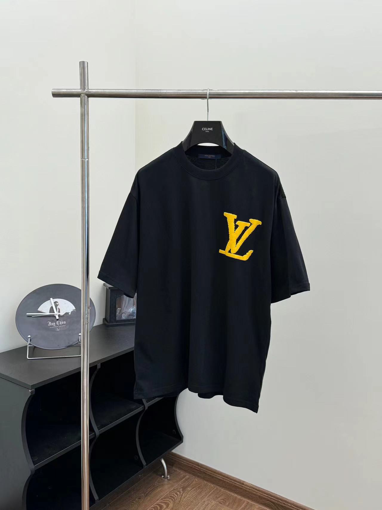 LV ラージロゴ シンプル メンズ Tシャツ【 50％割引+送料無料】