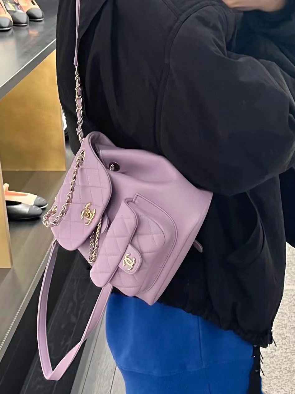 CHANE1 パープル バックパック【 50％割引+送料無料】