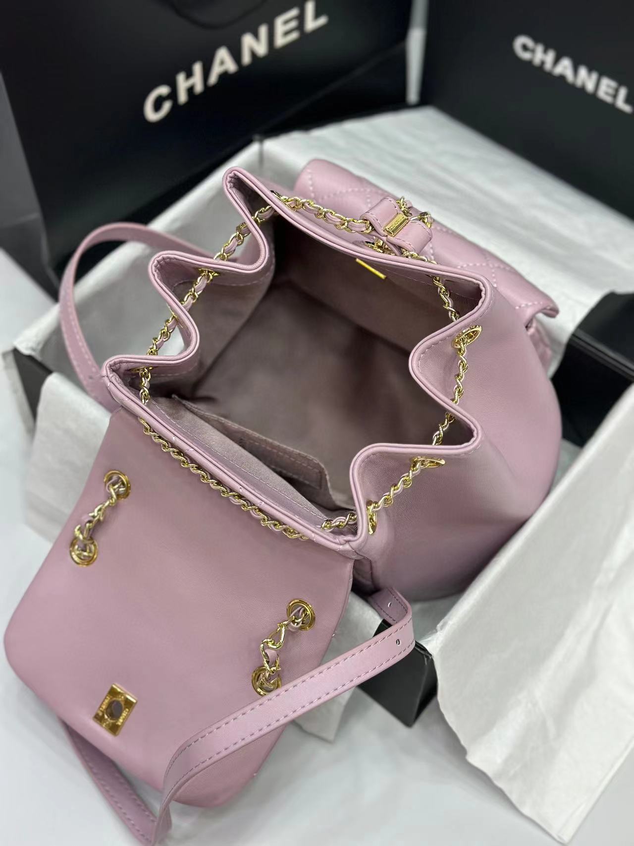 CHANE1 パープル バックパック【 50％割引+送料無料】