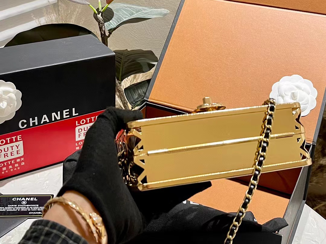 CHANE1 ダブルC 中空チェーン ショルダーバッグ【 50％割引+送料無料】