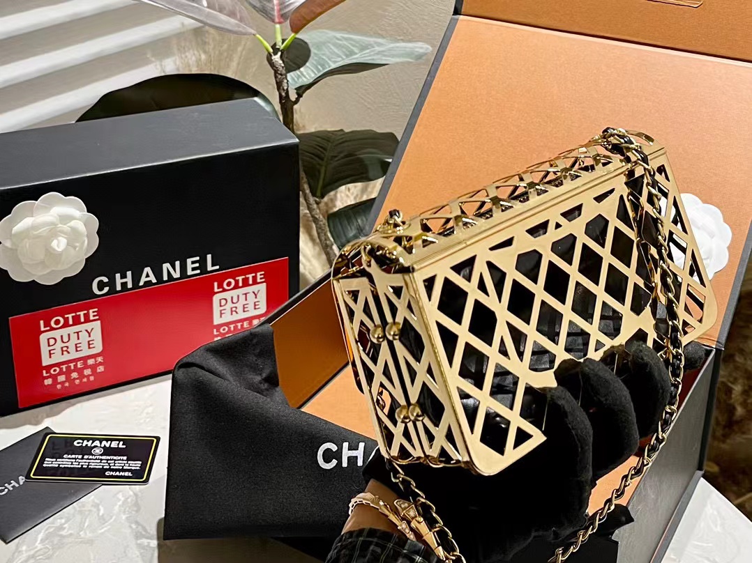 CHANE1 ダブルC 中空チェーン ショルダーバッグ【 50％割引+送料無料】