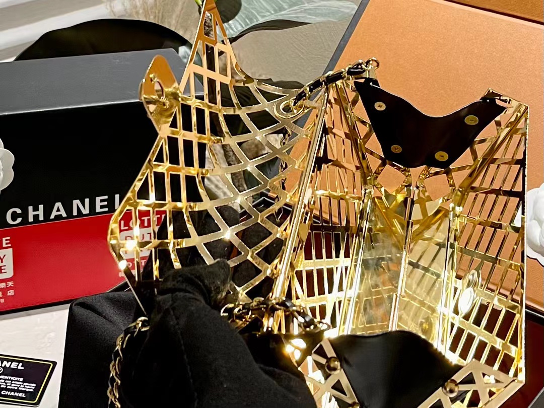 CHANE1 ダブルC 中空チェーン ショルダーバッグ【 50％割引+送料無料】