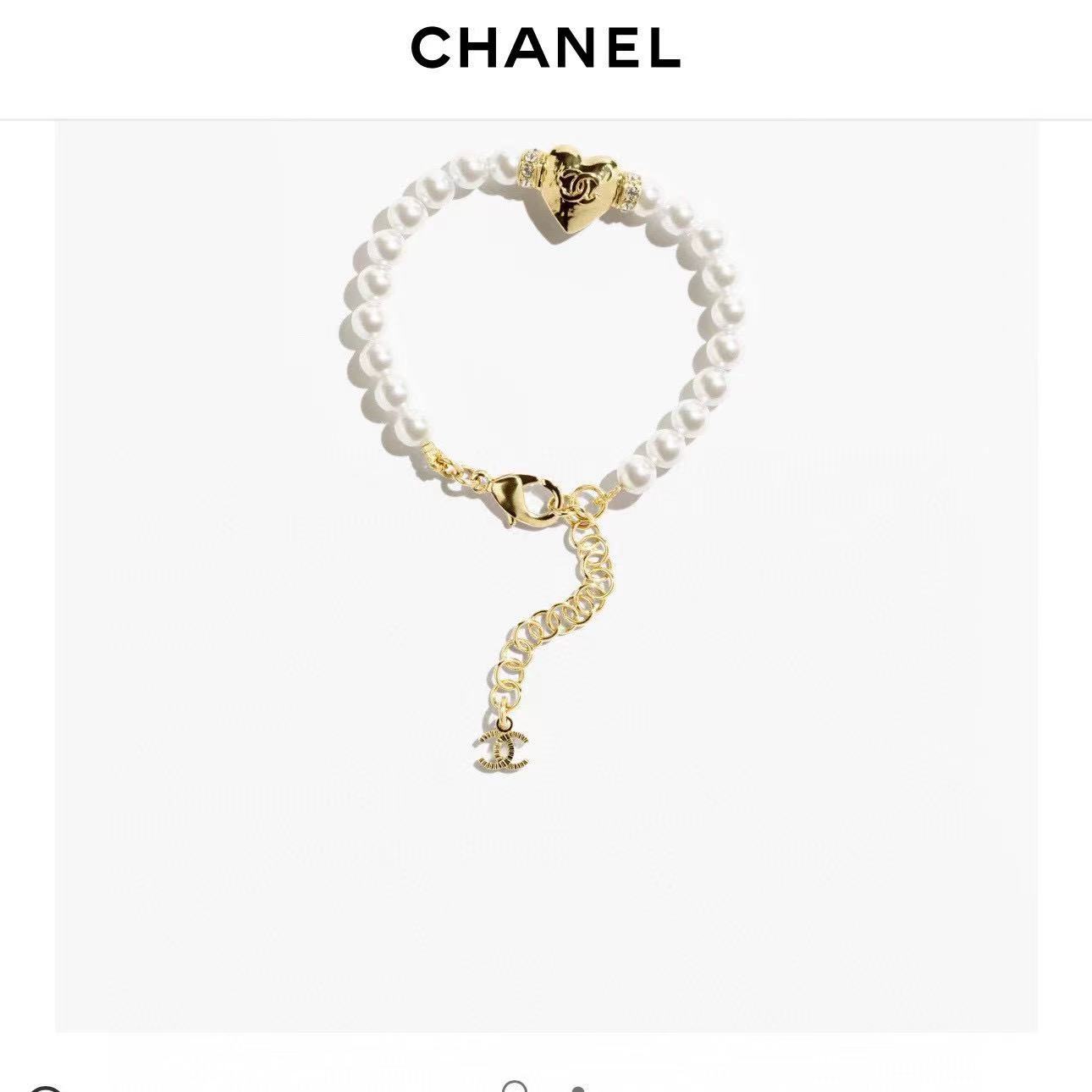 CHANE1 ハートパールブレスレット【 50％割引+送料無料】