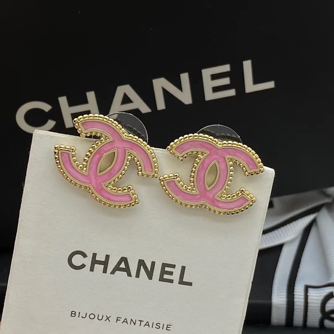 CHANE1 ダブルC スタッドピアス【 50％割引+送料無料】