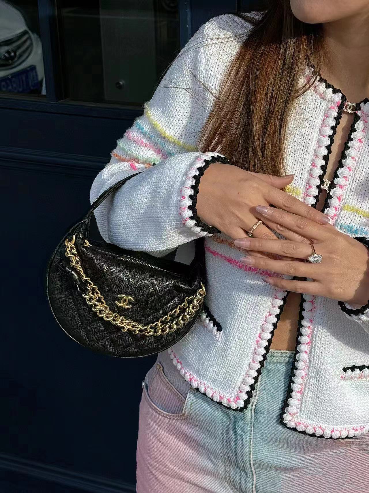 CHANE1 チェーン ハーフラウンド ハンドバッグ【 50％割引+送料無料】