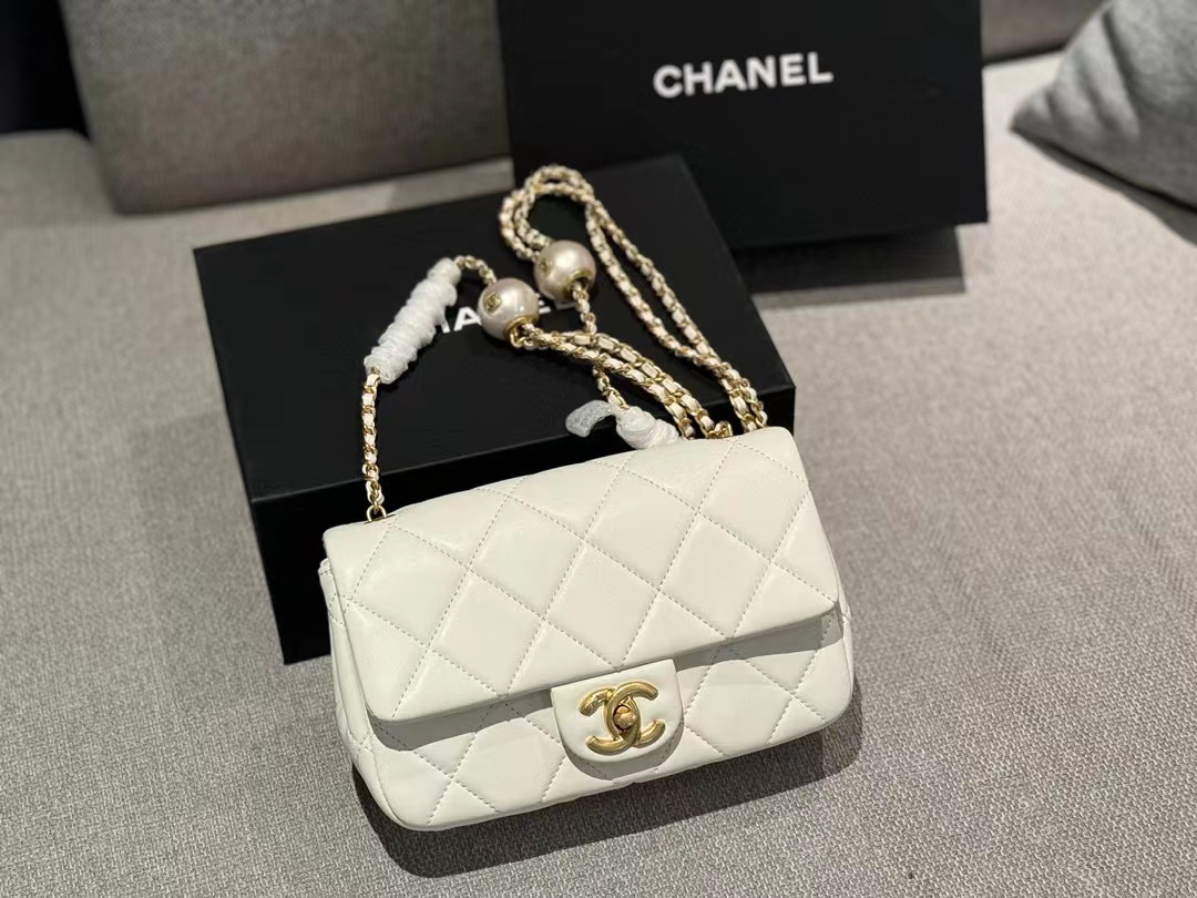 CHANE1 CF パール ゴールド ボール ショルダー クロスボディ バッグ【50％割引+送料無料】