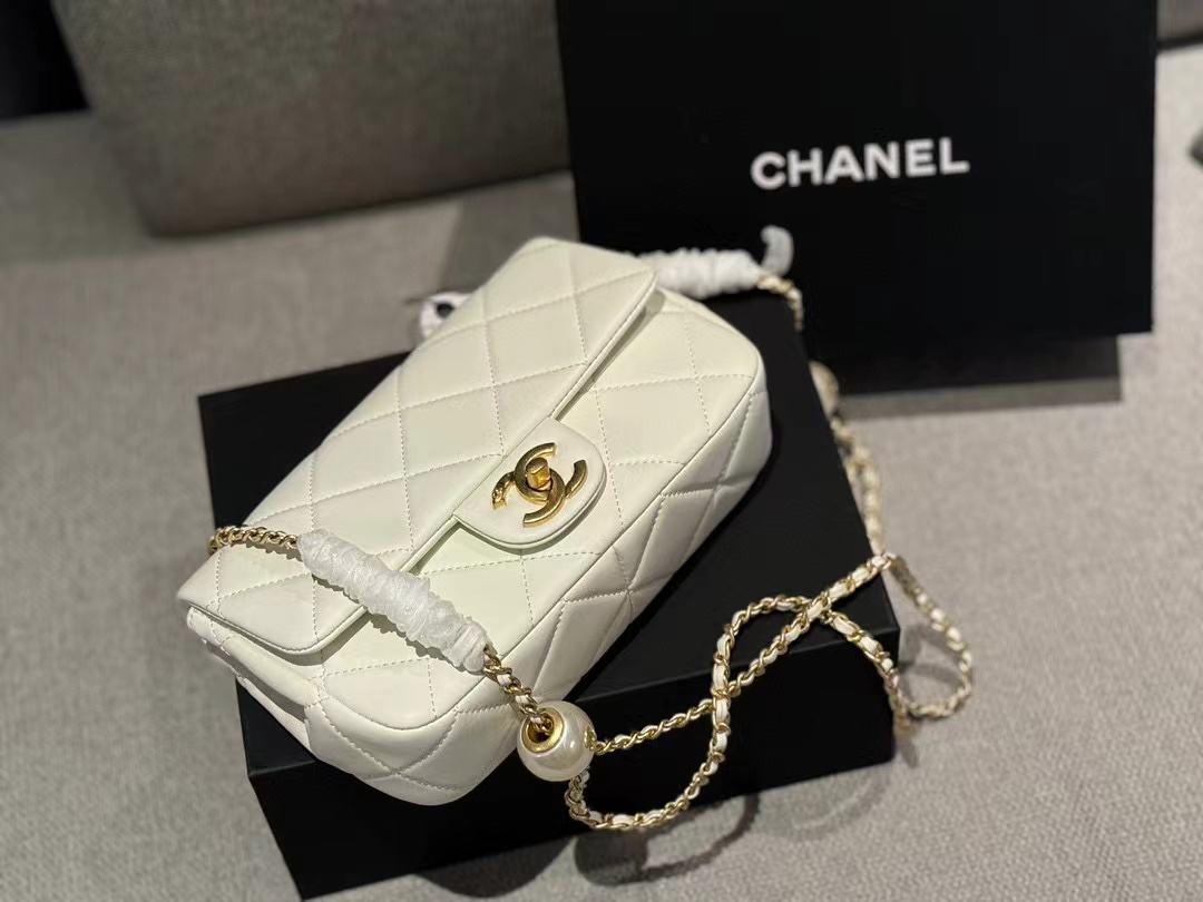 CHANE1 CF パール ゴールド ボール ショルダー クロスボディ バッグ【50％割引+送料無料】