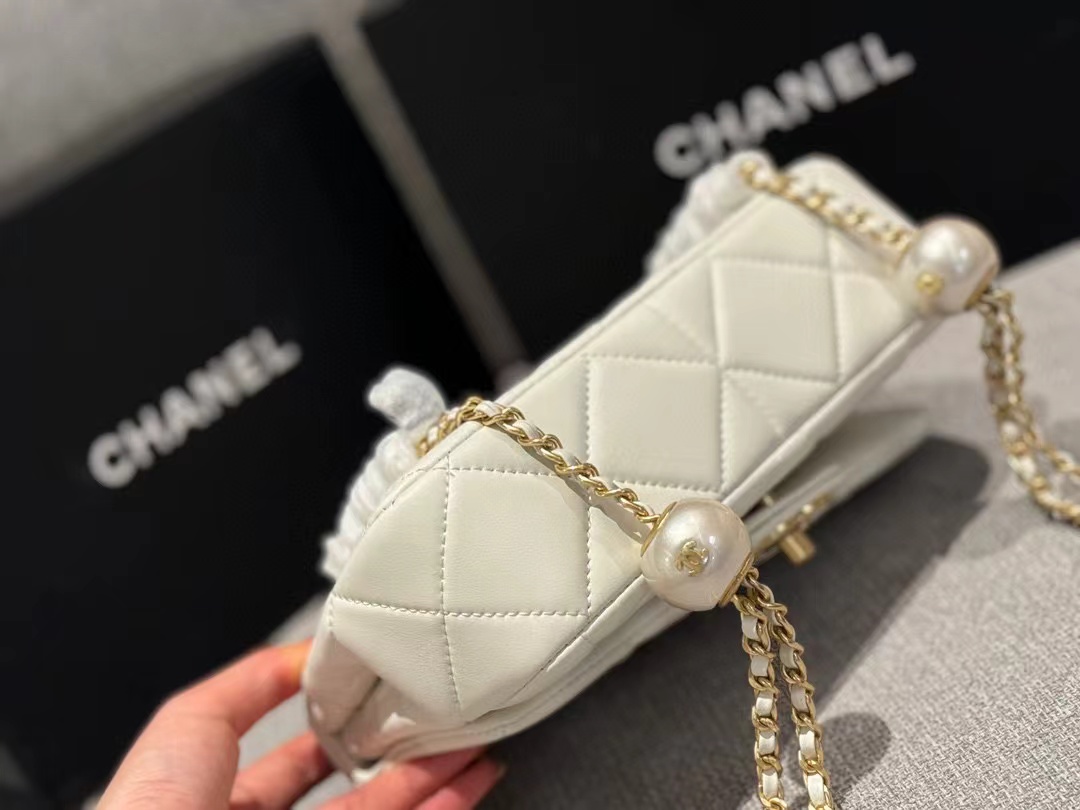 CHANE1 CF パール ゴールド ボール ショルダー クロスボディ バッグ【50％割引+送料無料】