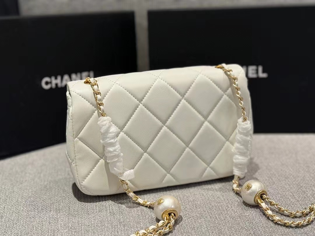 CHANE1 CF パール ゴールド ボール ショルダー クロスボディ バッグ【50％割引+送料無料】