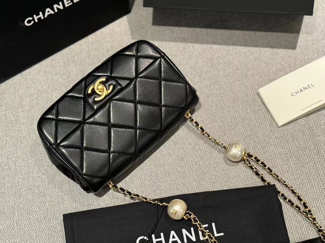 CHANE1 CF パール ゴールド ボール ショルダー クロスボディ バッグ【50％割引+送料無料】