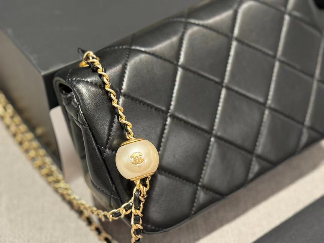 CHANE1 CF パール ゴールド ボール ショルダー クロスボディ バッグ【50％割引+送料無料】