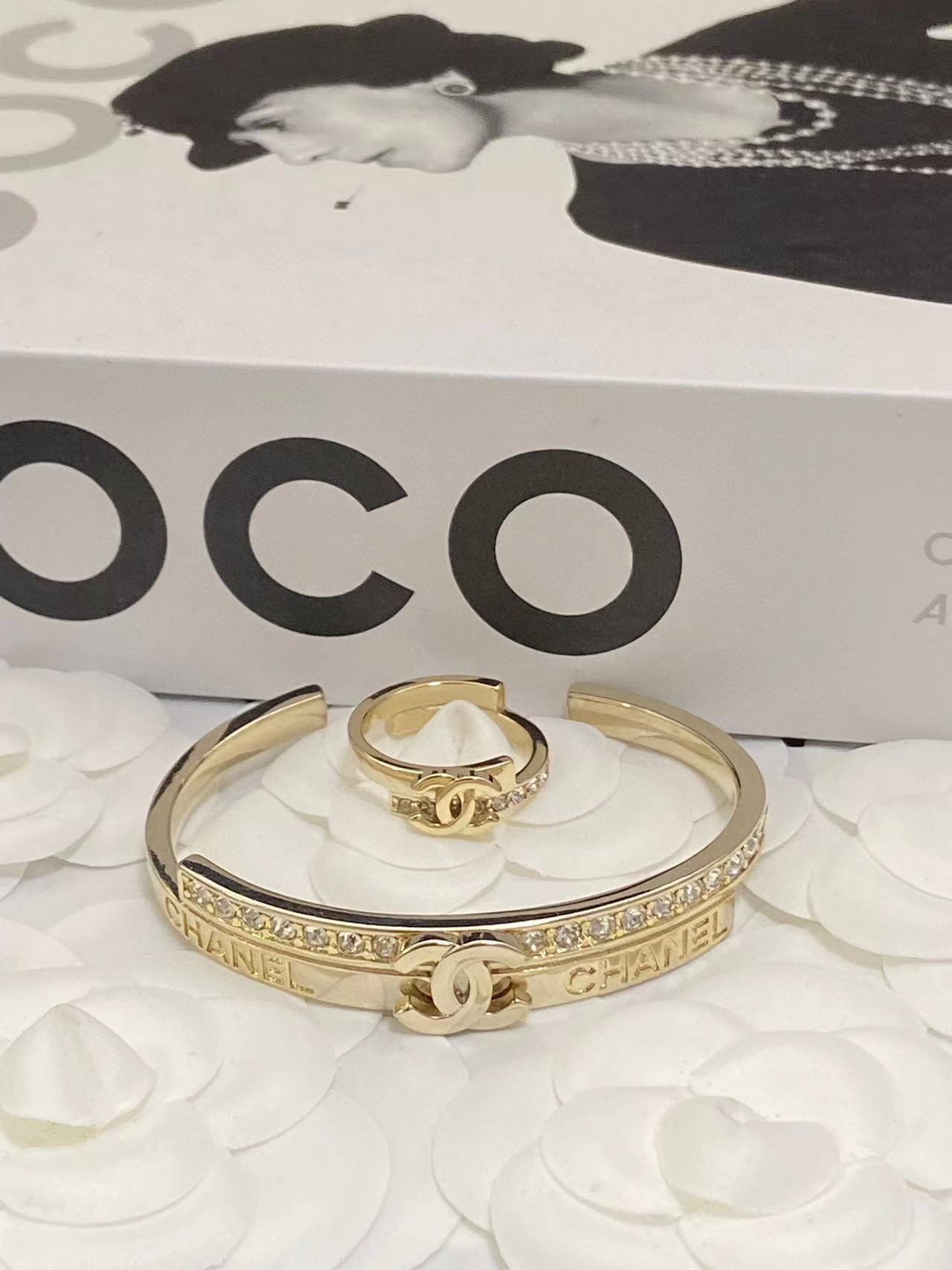 CHANE1 リング+ブレスレット 2点セット【50％割引+送料無料】