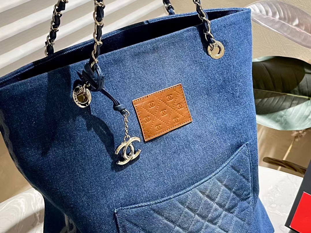 CHANE1 チェーンデニムショッピングバッグ【50％割引+送料無料】