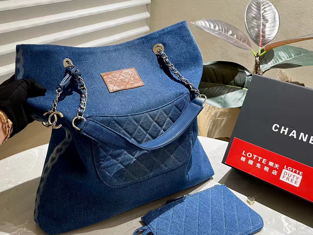 CHANE1 チェーンデニムショッピングバッグ【50％割引+送料無料】