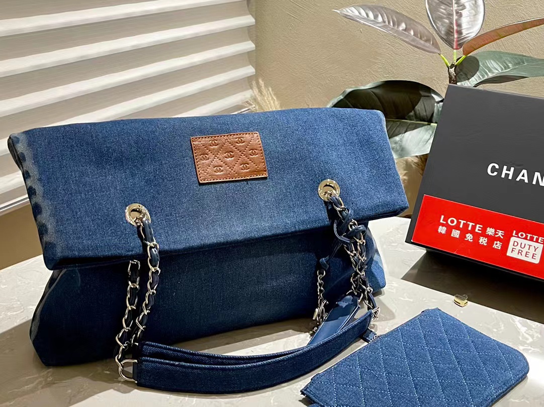 CHANE1 チェーンデニムショッピングバッグ【50％割引+送料無料】