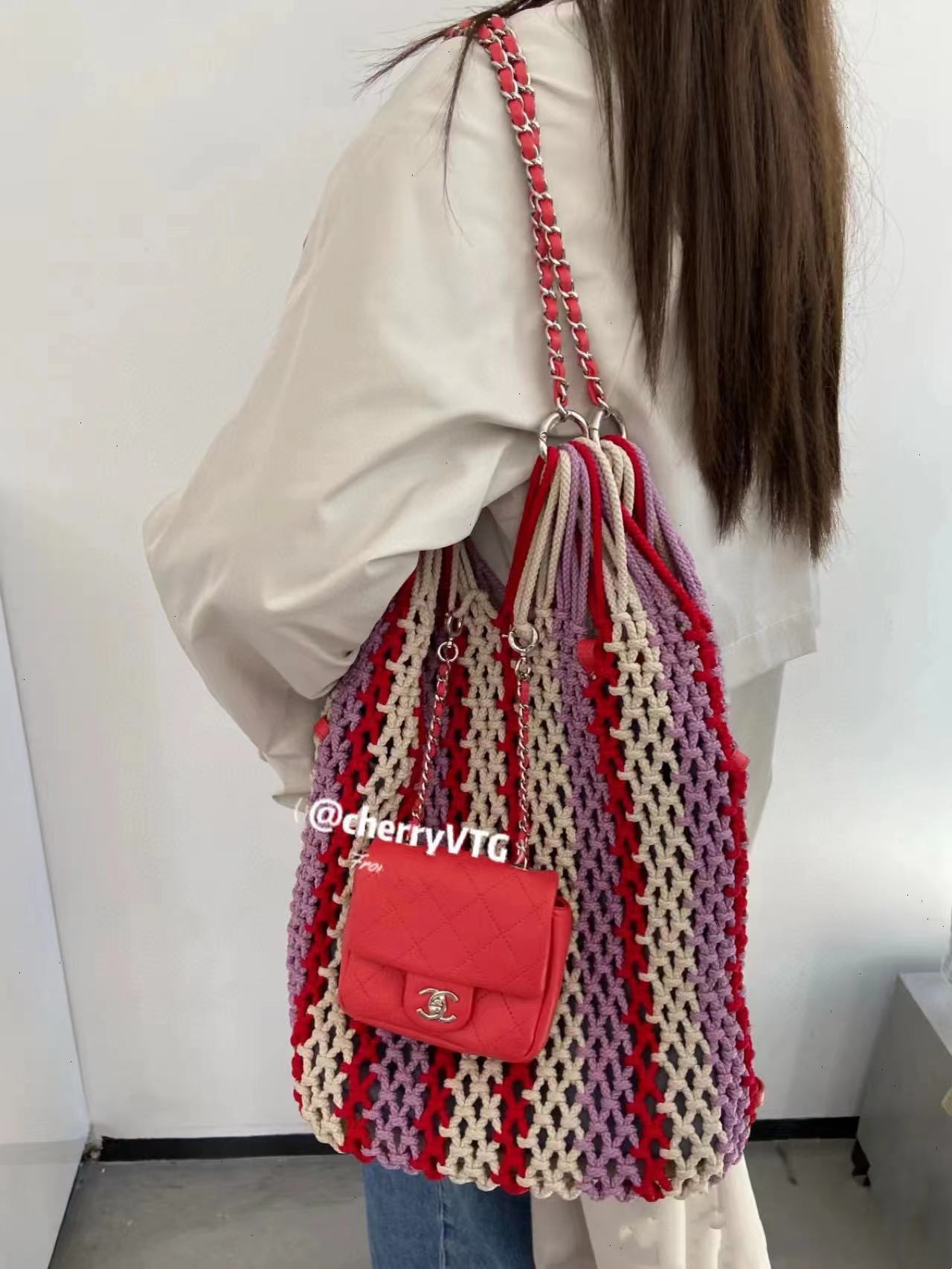 CHANE1 織物 2-in-1 ショッピングバッグ【50％割引+送料無料】