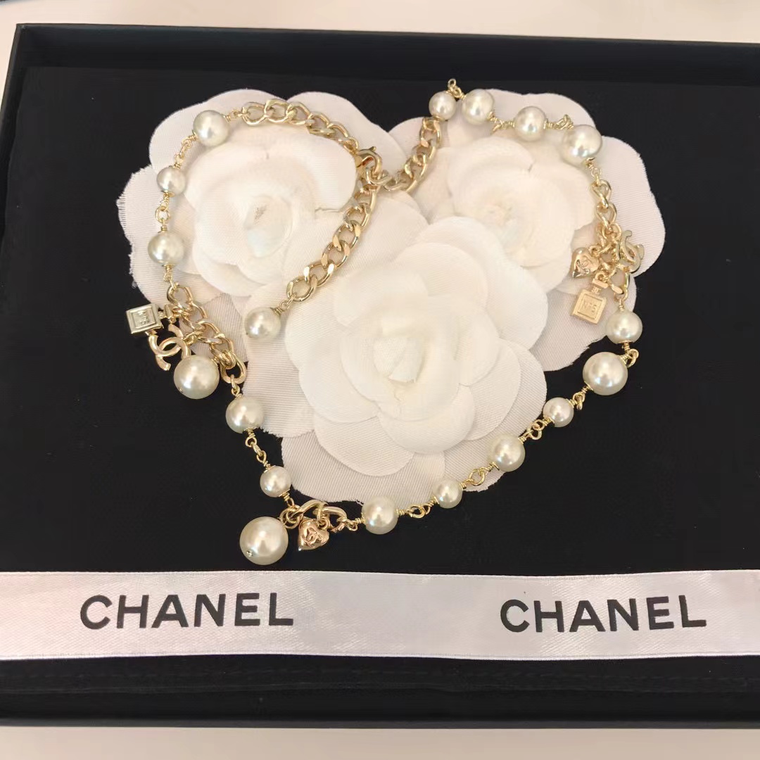 CHANE1 ハートパールネックレス【50％割引+送料無料】