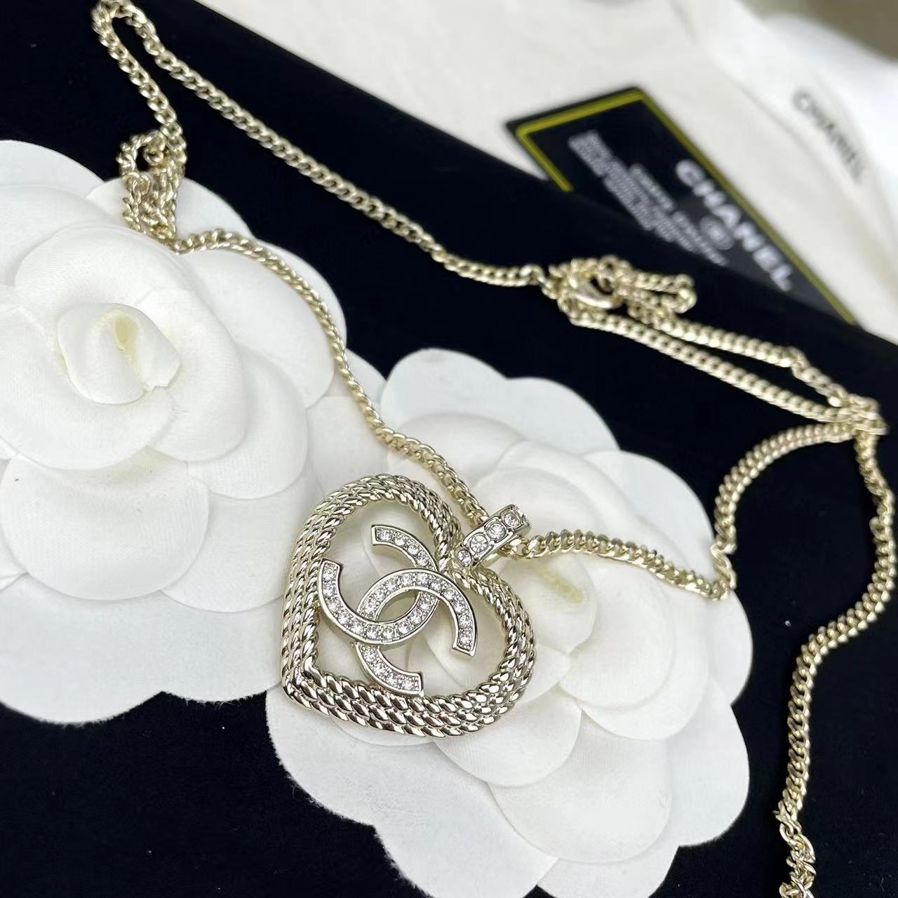 CHANE1 ハートセット ダイヤモンド ネックレス【 50％割引+送料無料】