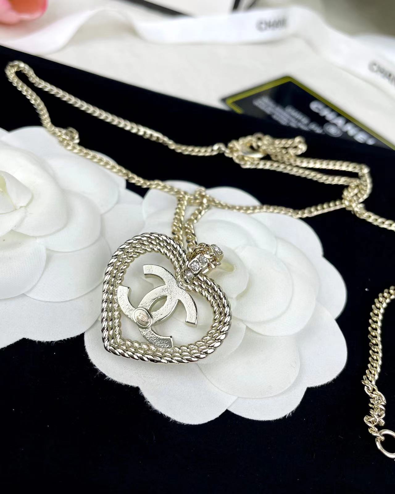 CHANE1 ハートセット ダイヤモンド ネックレス【 50％割引+送料無料】