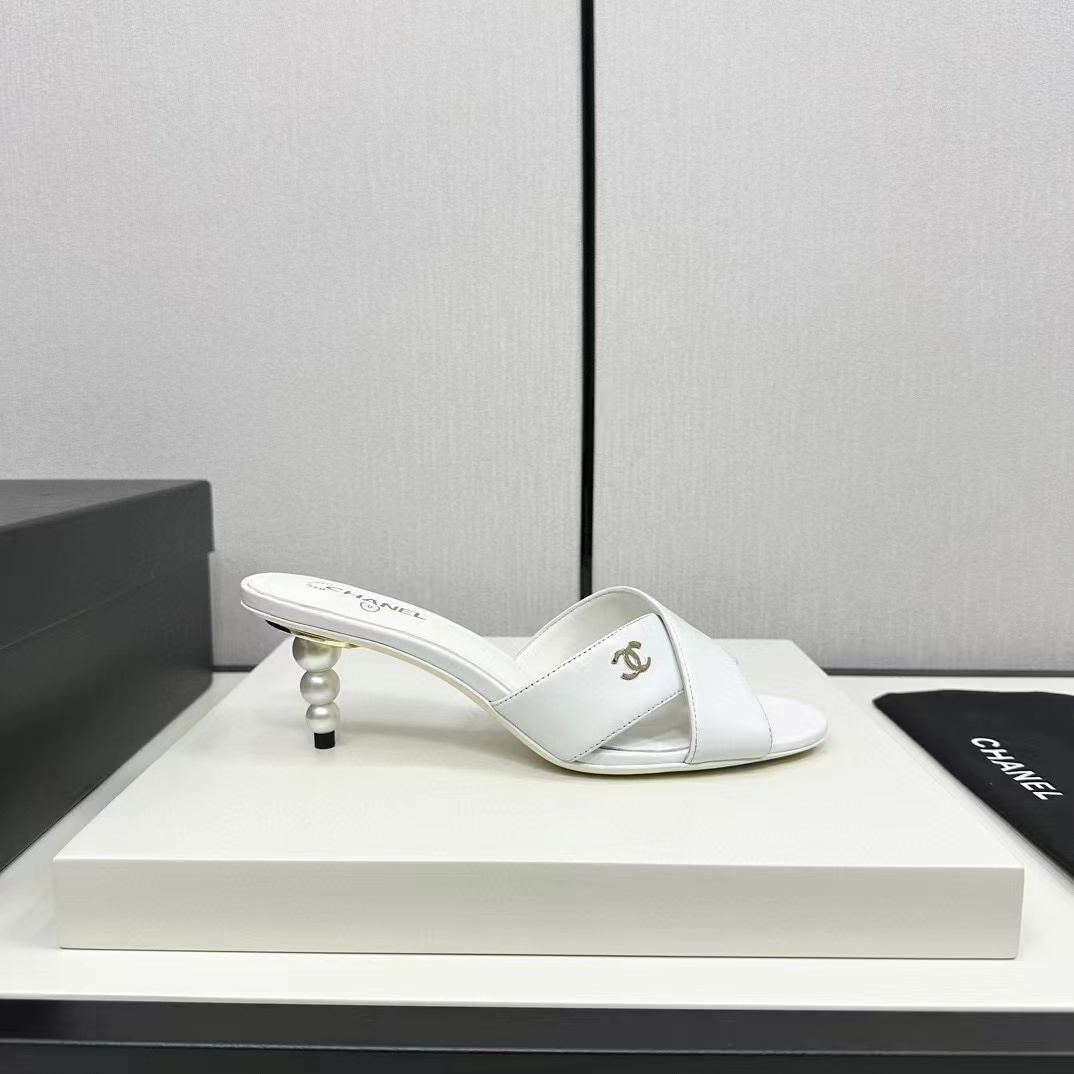 CHANE1 高品質パールハイヒールスリッパ【50％割引+送料無料】