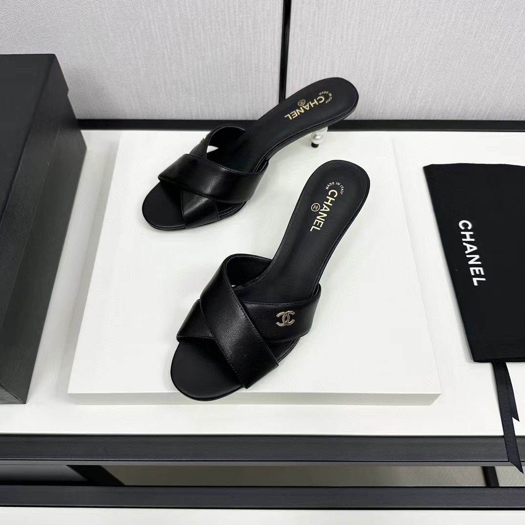 CHANE1 高品質パールハイヒールスリッパ【50％割引+送料無料】